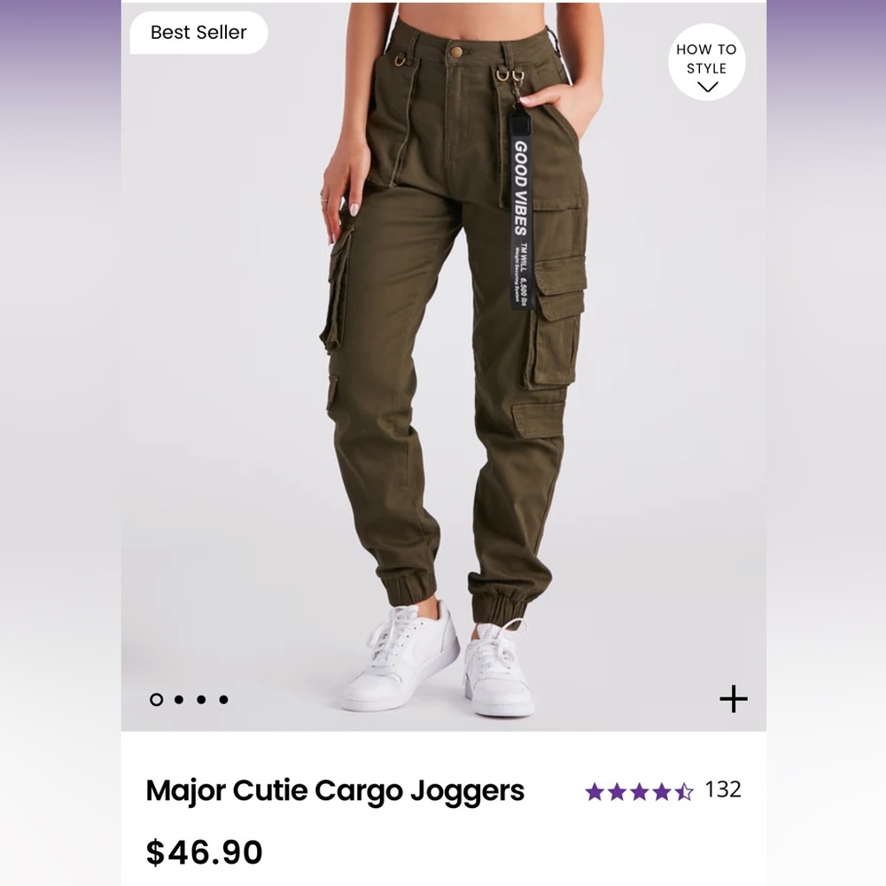 Olive Windsor Cargo Joggers